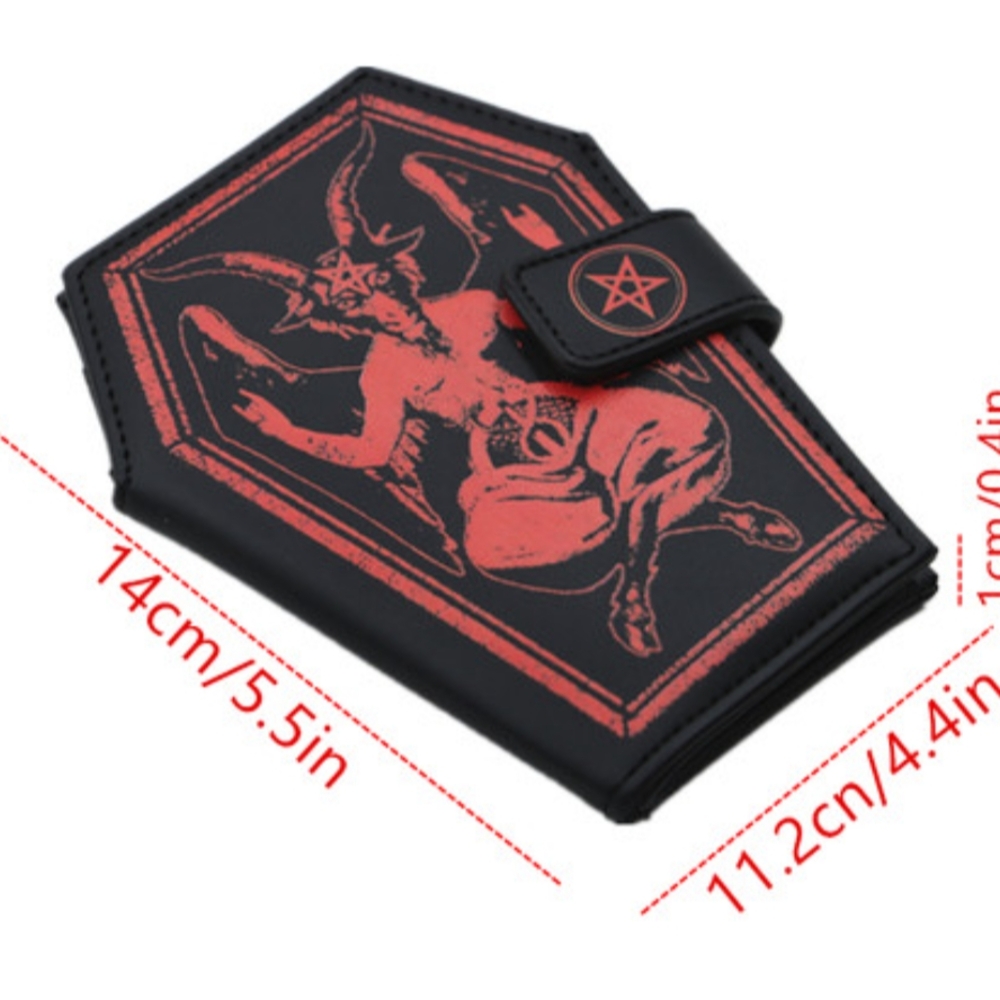Gothic Baphomet Coffin Shaped Wallet By Kreepsville - Picture 8 of 8